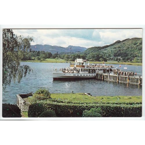 Boat at Waterhead Ambleside Cumbria Postcard SD512