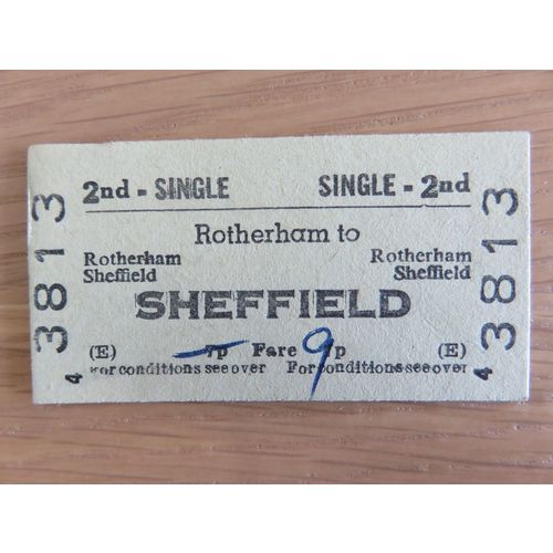 BR Rotherham - Sheffield Single Ticket 1972