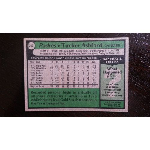 1979 Topps Card # 247 Tucker Ashford Excellent (5) San Diego Padres