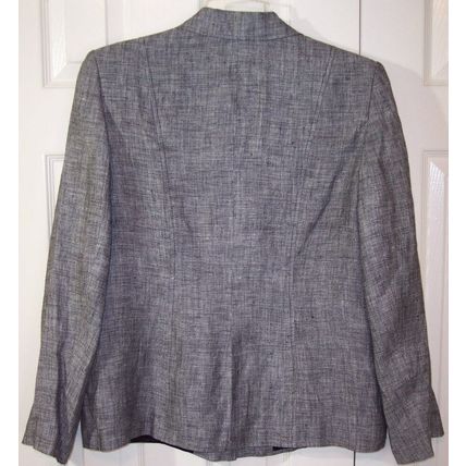 NWT Style & Co. Collection Black/White Lined Linen Blazer, Size 12, $75