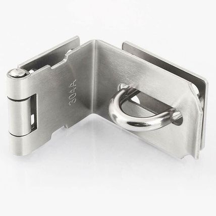 S Rustproof Stainless Steel 90 Degree Right Angle Door Padlock Plate Hasp Latch