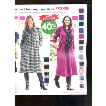 WOMAN WITHIN Plus-Size Women's Fashion & Lingerie CATALOG Winter 2021 2022 NEW