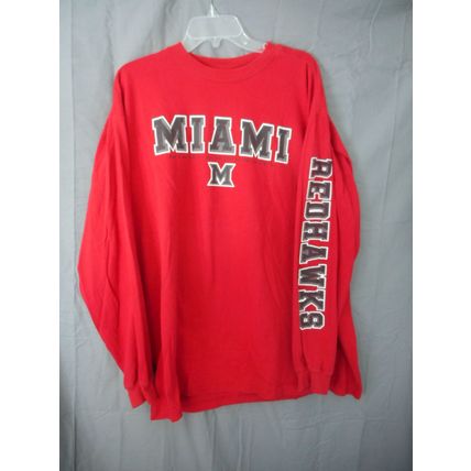 Miami University Oxford Ohio LS Crew Neck Shirt XL