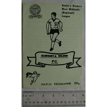1986 programme Albright & Wilson FC v. Wednesbury Town