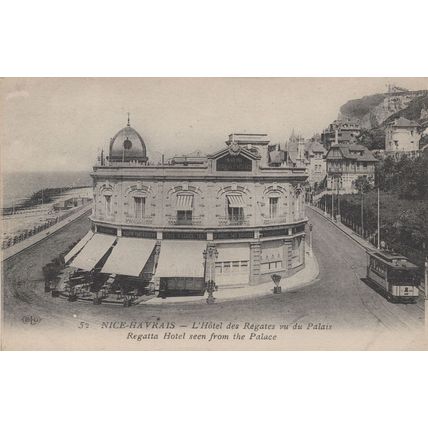Nice L'Hotel Des Regates De Palais Old French Postcard