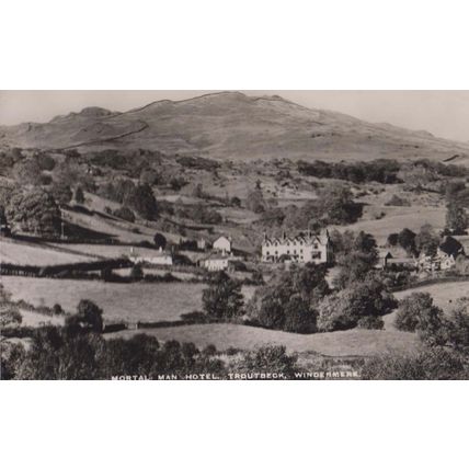 Mortal Man Hotel Cumbria Troutbeck Vintage Real Photo Mint Postcard
