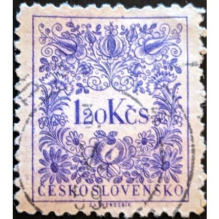 STAMP CZECHOSLOVAKIA SGD864 1954 1.20Kc Postage Due Used