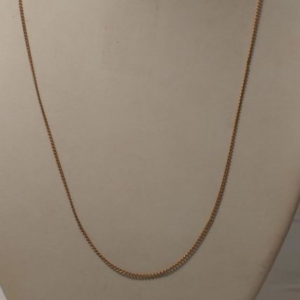 Fine Gold Cable Chain Necklace Dainty Chain 18"