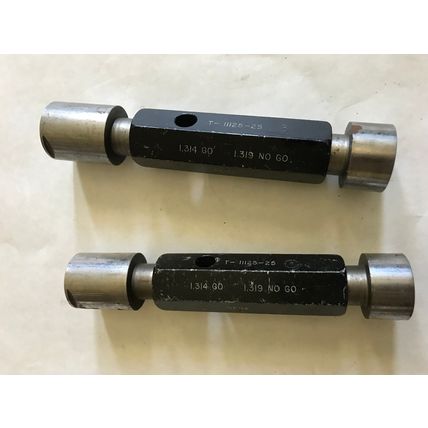 lot 2 REGAL INSPECTION GAGE GO NO GO PLUG GAGE 1.314 ,1.319,EP