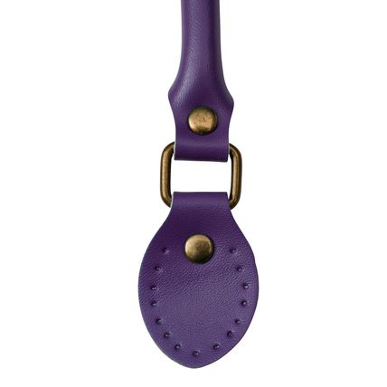Pair Of Genuine Leather Replacent Bag Handbag Handles (Dark Purple - 70cm)
