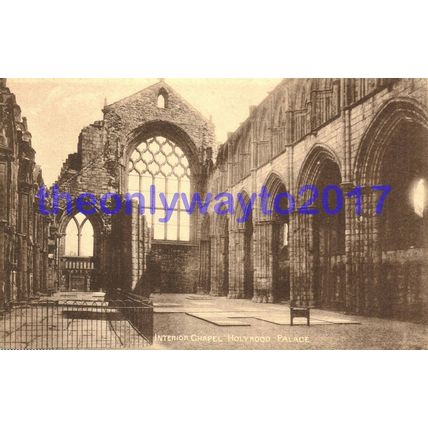 Holyrood Palace, Interior Chapel, Edinburgh, Scotland, Postcard