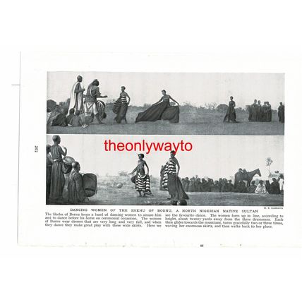 Skirt Dance Of Shehu Women, Bornu Nigeria, Book Illustration (Print), c1920