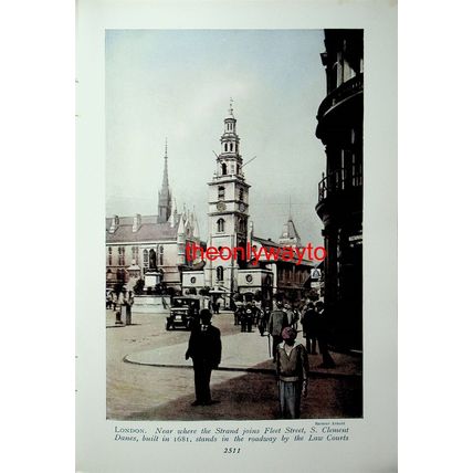 St Clement Danes, London (Air Force Memorial On Reverse), Book Illustration