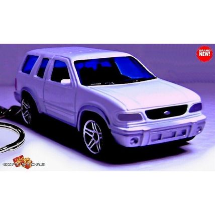 HTF RARE KEYCHAIN WHITE FORD™ EXPLORER CUSTOM Ltd Ed. GREAT GIFT NOVELTY