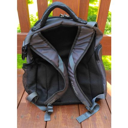 Columbia Summit Rush Backpack Diaper Bag Grey w/Changing Pad & Car Window Shades