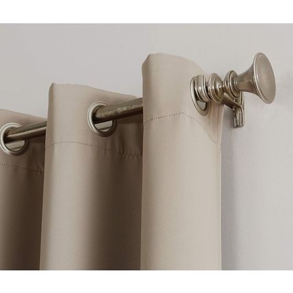 Sun Zero Easton Energy Saving Blackout Curtain-40"W x 108"L (1 Panel)-Stone-NEW