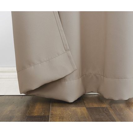 Sun Zero Easton Energy Saving Blackout Curtain-40"W x 108"L (1 Panel)-Stone-NEW