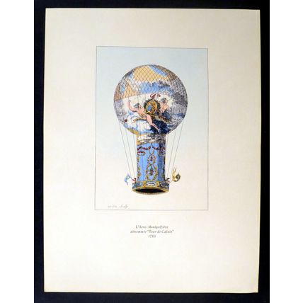 AERO-MONTGOLFIERE 1956 Hot Air Balloon LITHOGRAPH
