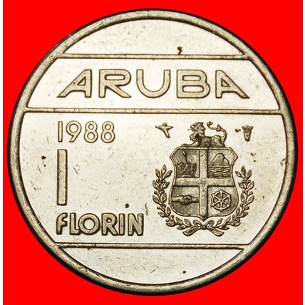 Ⰶ NETHERLANDS (1986-2013): ARUBA ★ 1 FLORIN 1988! BEATRIX ★LOW START★NO RESERVE