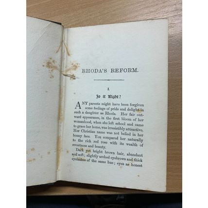 ANTIQUE M A PAULL "RHODA'S REFORM" FICTION HARDBACK BOOK (P3)