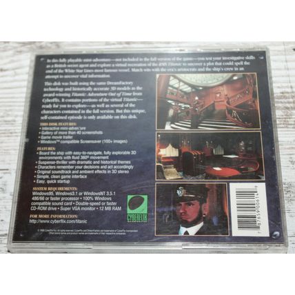 PC GAME Role Play VTG TITANIC the lost mission interactive adventure 1998