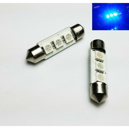 festoon bulb 1 X 41MM 3 SMD 5050 LED BLUE NUMBER PLATE BULBS 40MM 42MM
