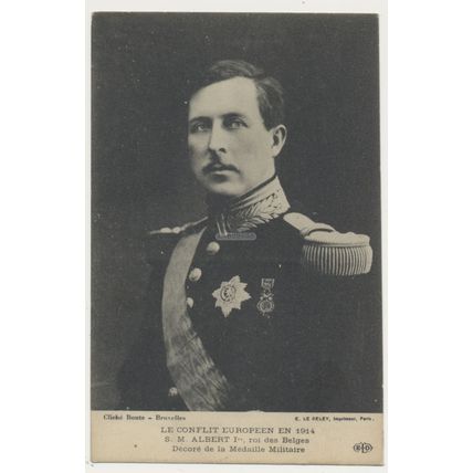 Belgium Bruxelles S. M. Albert Ier roi des Belges RPPC WW1