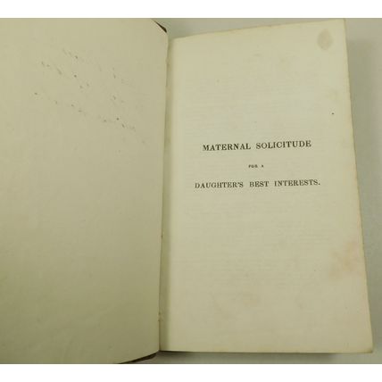 Antique Georgian Leather Book Maternal Solicitude Daughters Best Interests 1822