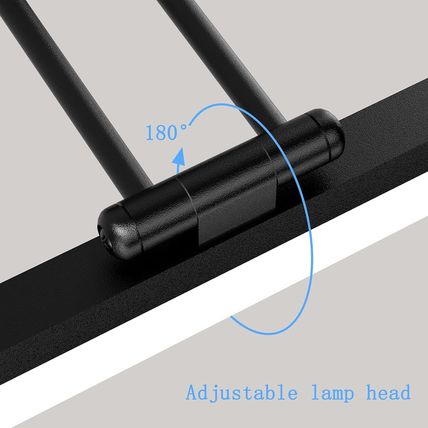 Ralbay 40" Modern LED Matte Black Bathroom Vanity Light 24W Adjustable Black Van