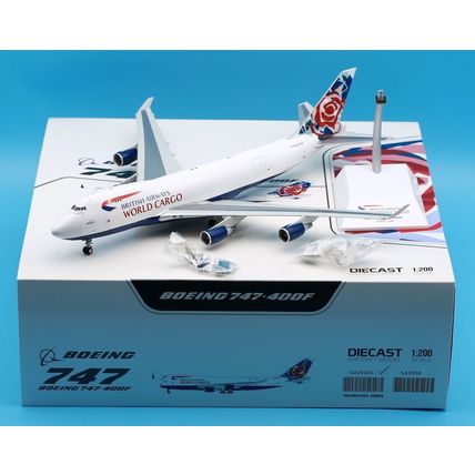 B747-400F(SCD) BRITISH AIRWAYS CARGO REG N495MC W/STAND - JC WINGS SA2008C 1/200