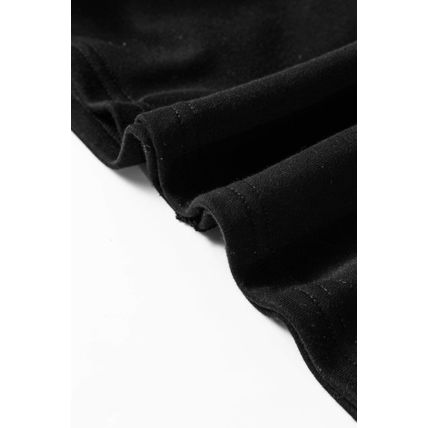 Black Striped Colorblock Patchwork Collar Sweatshirt
