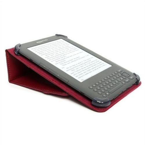 Cyber Acoustics KC-3000 Kindle 3 leather Protective Cover (Red)