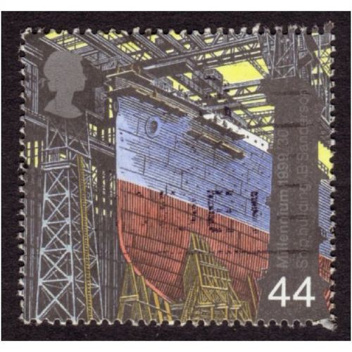 GB 1999 Workers' Tale 44p Shipbuilding Hull Used SG 2090 Sc2090 millennium stamp