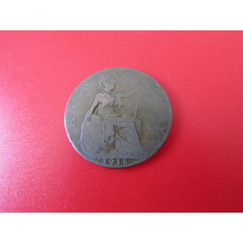 1916 GEORGE V HALFPENNY FREE POST. AH