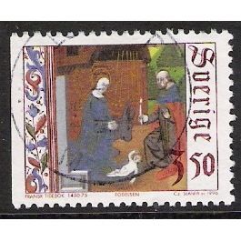 Fa 1987: 3 Kr. 50 multicoloured Christmas: Birth of Christ (French Prayer Book).