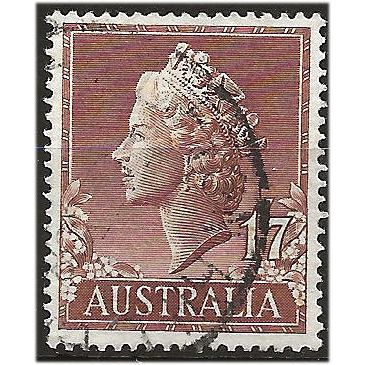 Australia 1957 SG282d 1/7d Red-Brown Fine Used . ..