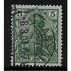 GERMANY 1899 REICHPOST 5pf GREEN SG 54 FINE USED