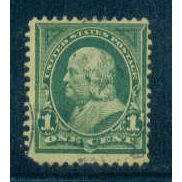 Used 279 1c Benjamin Franklin Barely Clears M04385