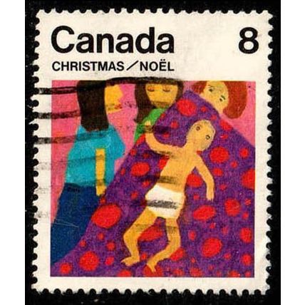 Canada 1975 Christmas Childrens Drawings #3 8c Used Stamp