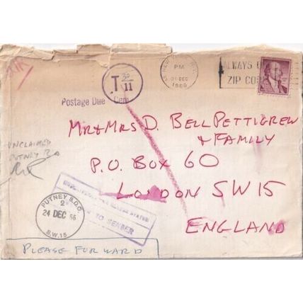 United States 1966 New York NY-London UK Tax to pay Cover