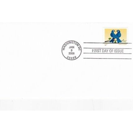 United States 2006 Love Birds FDC Washington DC cancel Unaddressed VGC