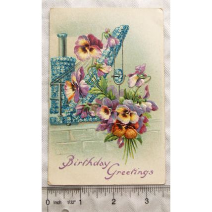 vintage postcard Birthday Greetings ref.2