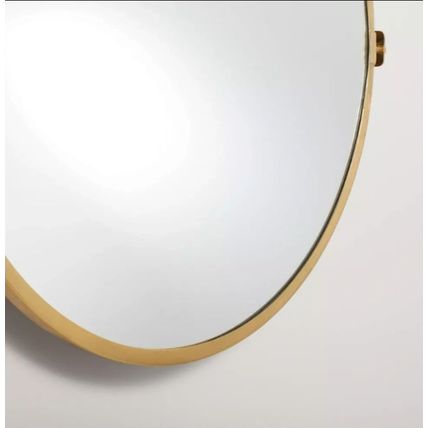 30" Round Bathroom Vanity Pivot Mirror - Brass Finish - Hearth & Hand