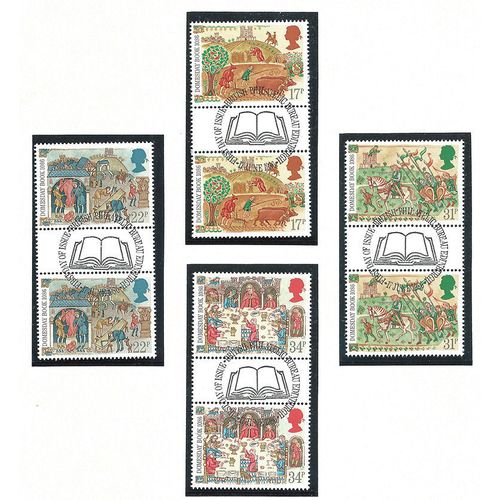 1986 Medieval Life Set SG1324-7 in Superb FDI Very Fine Used Gutter Pairs