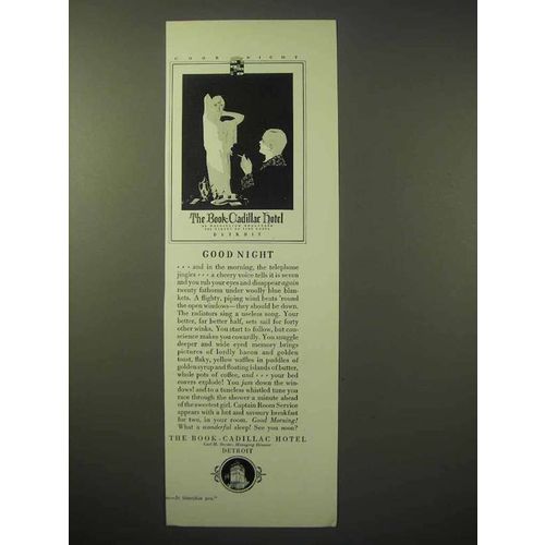 1929 The Book Cadillac Hotel Ad - Good Night