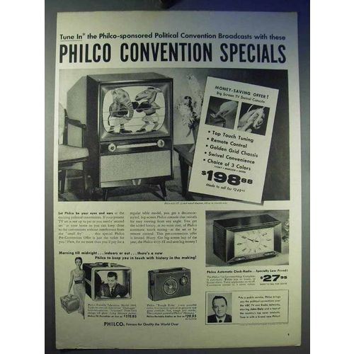 1956 Philco Television Ad - Convention Specials