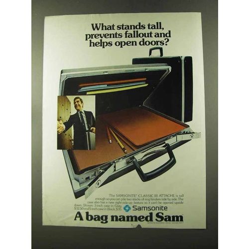 1973 Samsonite Classic III Attache Ad - Stands Tall