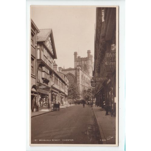 St Werburgh's Street Chester Postcard C829