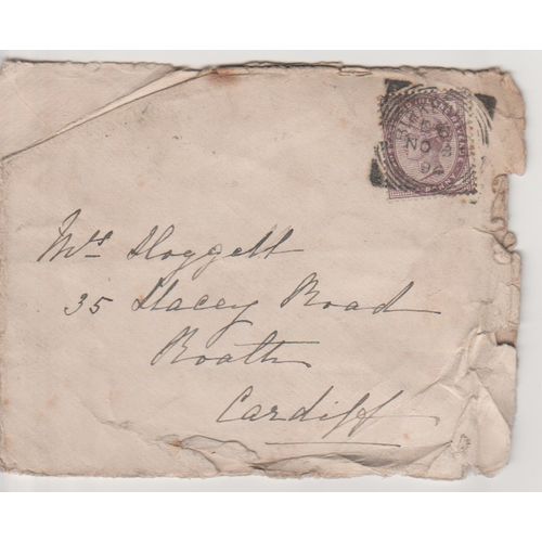 GB 1894 cover Birkenhead to Mrs Sloggett with nice 1d Lilac stamp see others