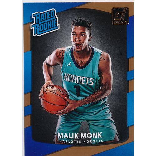 2017-18 Donruss Rated Rookie 190 Malik Monk RC Charlotte Hornets
